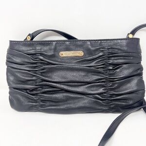 MICHAEL KORS Bag Purse Wallet Crossbody Black Soft Leather Zip Closure RARE